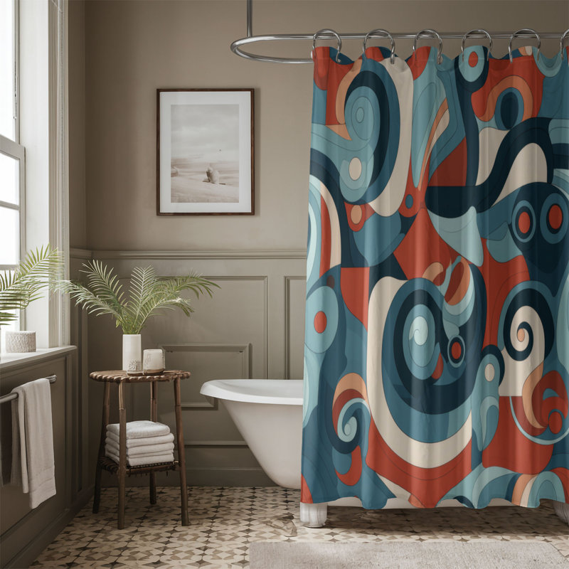 Diverse Art - Rideau de douche Premium, H 74 po x l 71 po