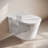 Hugo H Wall-Hung Toilet In Glossy White With Manual Bidet And Supporting Frame