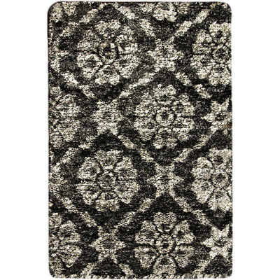 Tapis noir bouclé à la main Rodrigo