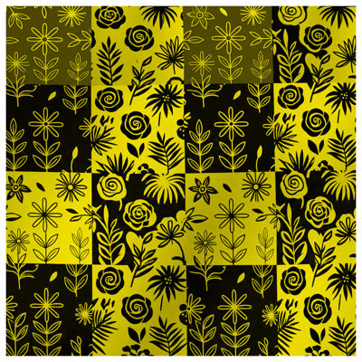 Floral Patchwork Pattern Double Sided Throw Pillows