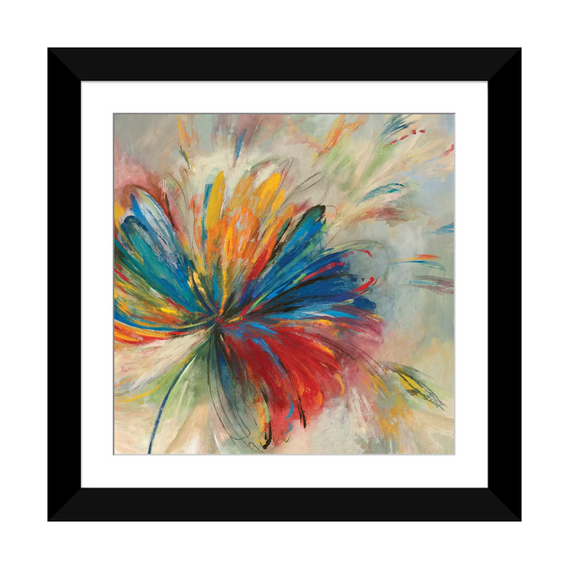 « passion fleur », reproduction d’impression sur toile, H 16 po x l 16 po x P 1 po, Papier d'art encadré noir, Blanc