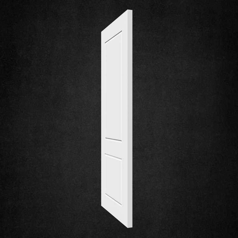 Cascade White 2-Panel Wood Barn Door with Hardware Kit