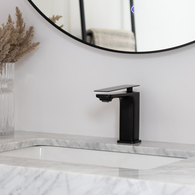 Robinet pour salle de bain à un trou, Noir
