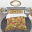 Ensemble de housse de couette de luxe de luxe avec style mid-century tropical iii-755802251