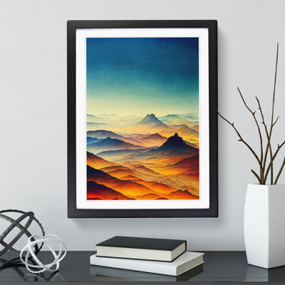 Mountain Landscape Watercolour No.1 - Framed Print