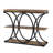 3-Tier Industrial Entryway Table with Oval-Shaped Metal Frame & Adjustable Feet, 39" Sofa Console Table-109239910