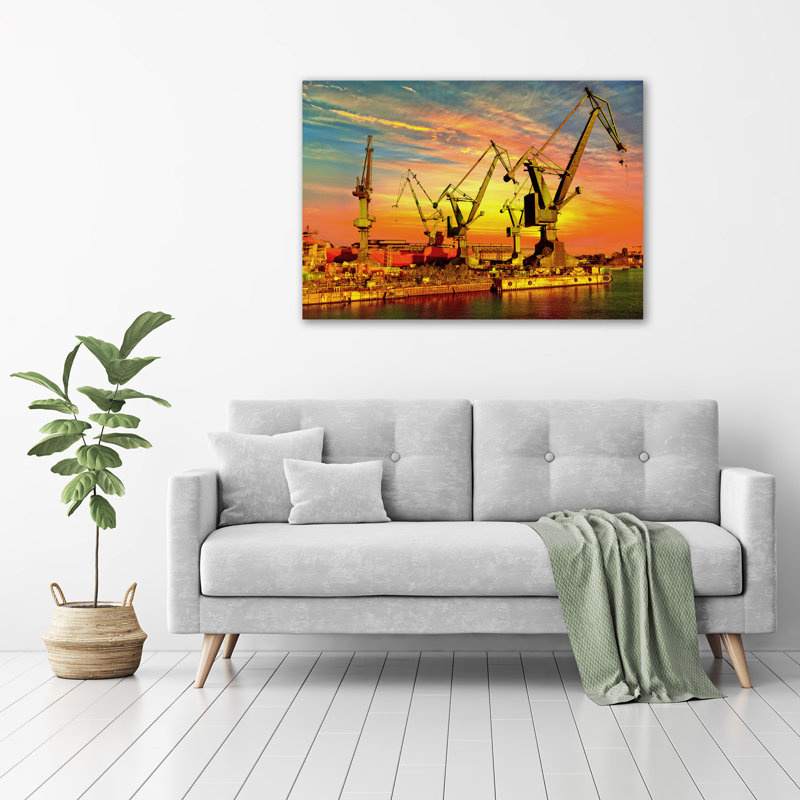 Shipyard In Gdansk - Wrapped Canvas Print
