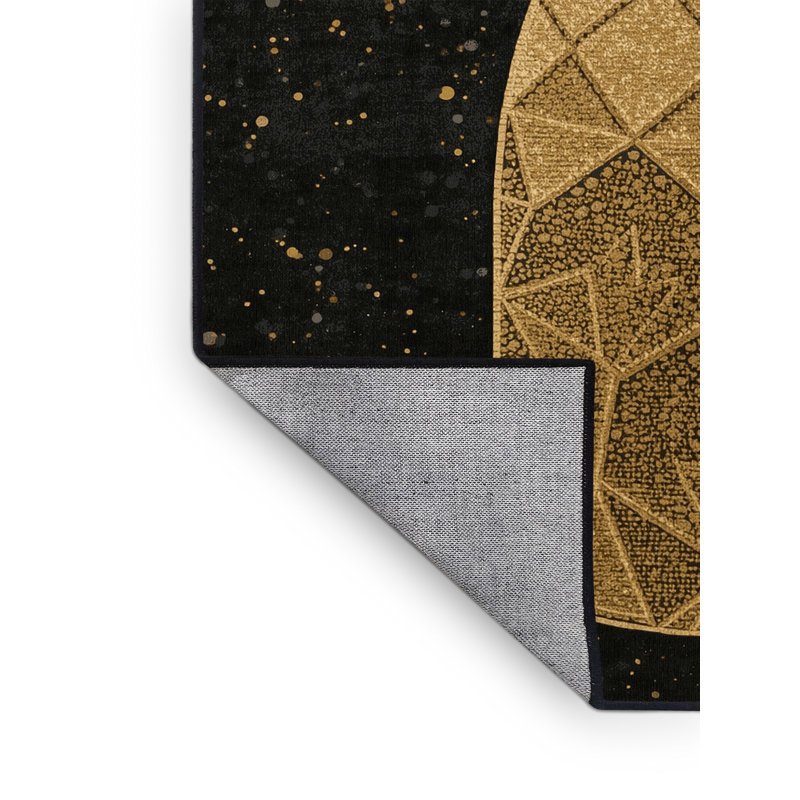 Tapis vert moderne et contemporain lavable à la machine Aguayo New Years, 4x6