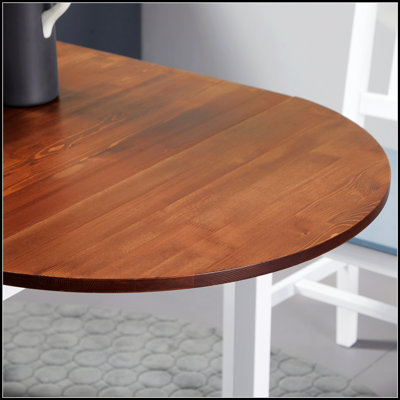 Table de cuisine pliante en bois massif avec abattant pour petits espaces, conception durable et peu encombrante