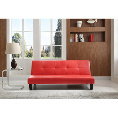 Canapé-lit polyvalent rouge contemporain