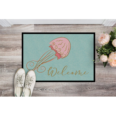 « gelée fish welcome 27 po x 18 po » tapis de porte extérieur antidérapant