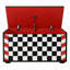 Kids Racing Car Storage Chest with Manual Flip-Top Lid, Gas Strut Support, Decorative Side Wheels-911914977-911914982-911914983