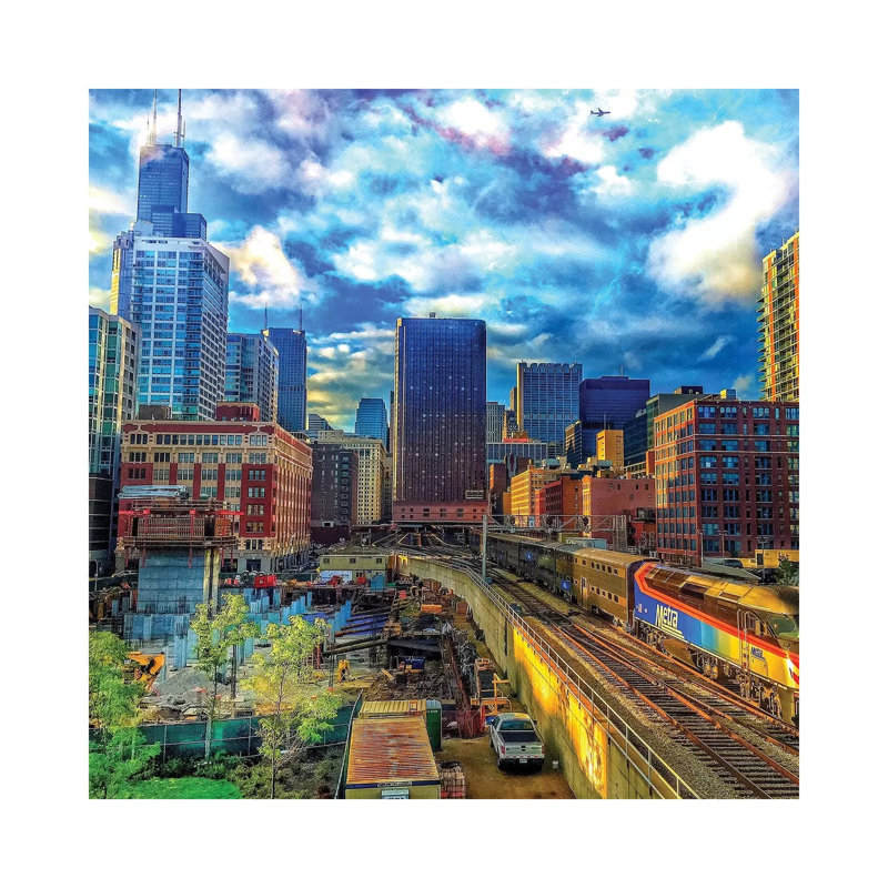 Northbound Train by Caitlin Vera - Wrapped Canvas Gallery-Wrapped Canvas Giclée, 30.48 cm H x 30.48 cm W