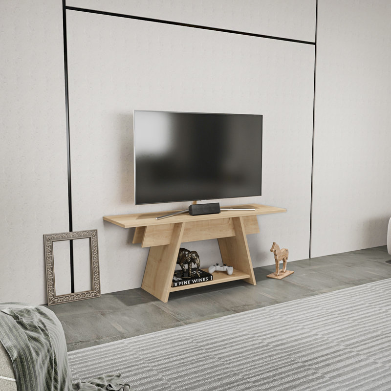 Meuble télé 47 po pour téléviseur de 55 po ou moins Balian, Chêne saphir