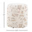 Laine beige 18 po avec style texturé à poils longs, couvercle amovible pour le rangement, limite de poids de 250 lb, rangement polyvalent 18 po sans assemblage, couvercle, capacité, utilisation à l'intérieur