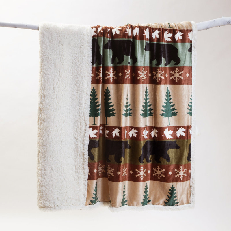 Sherpa Plain Weave / Muslin Throw Blanket