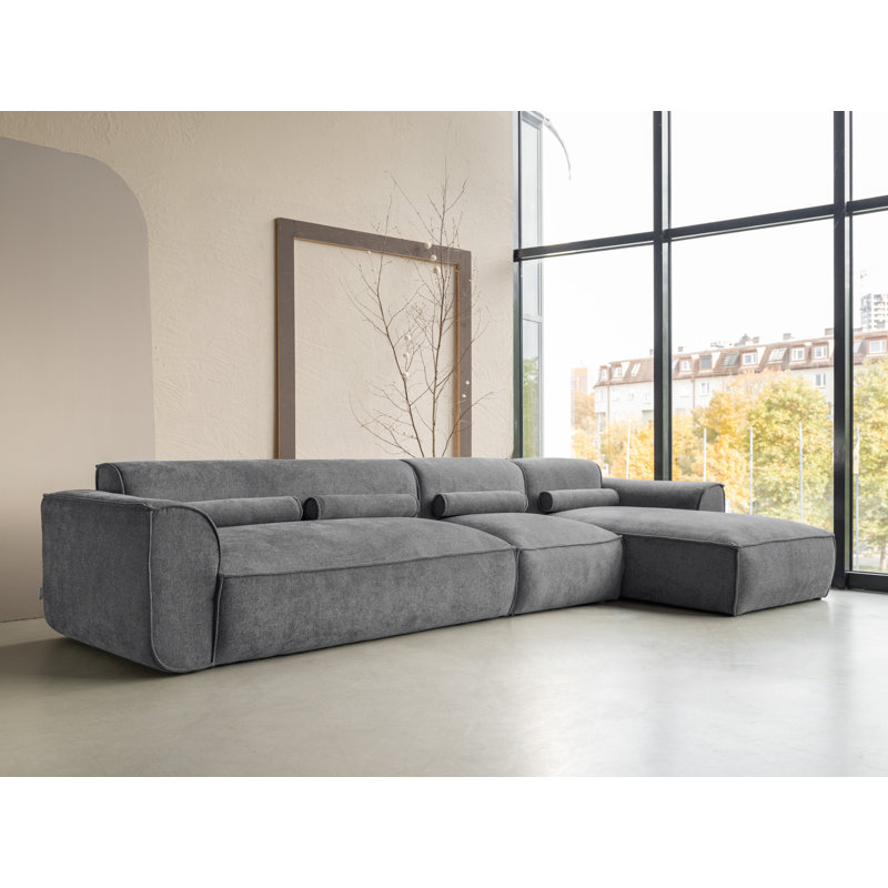 Flex Felix 6 Seater Corner Sofa , Right Hand Facing, Dark Grey