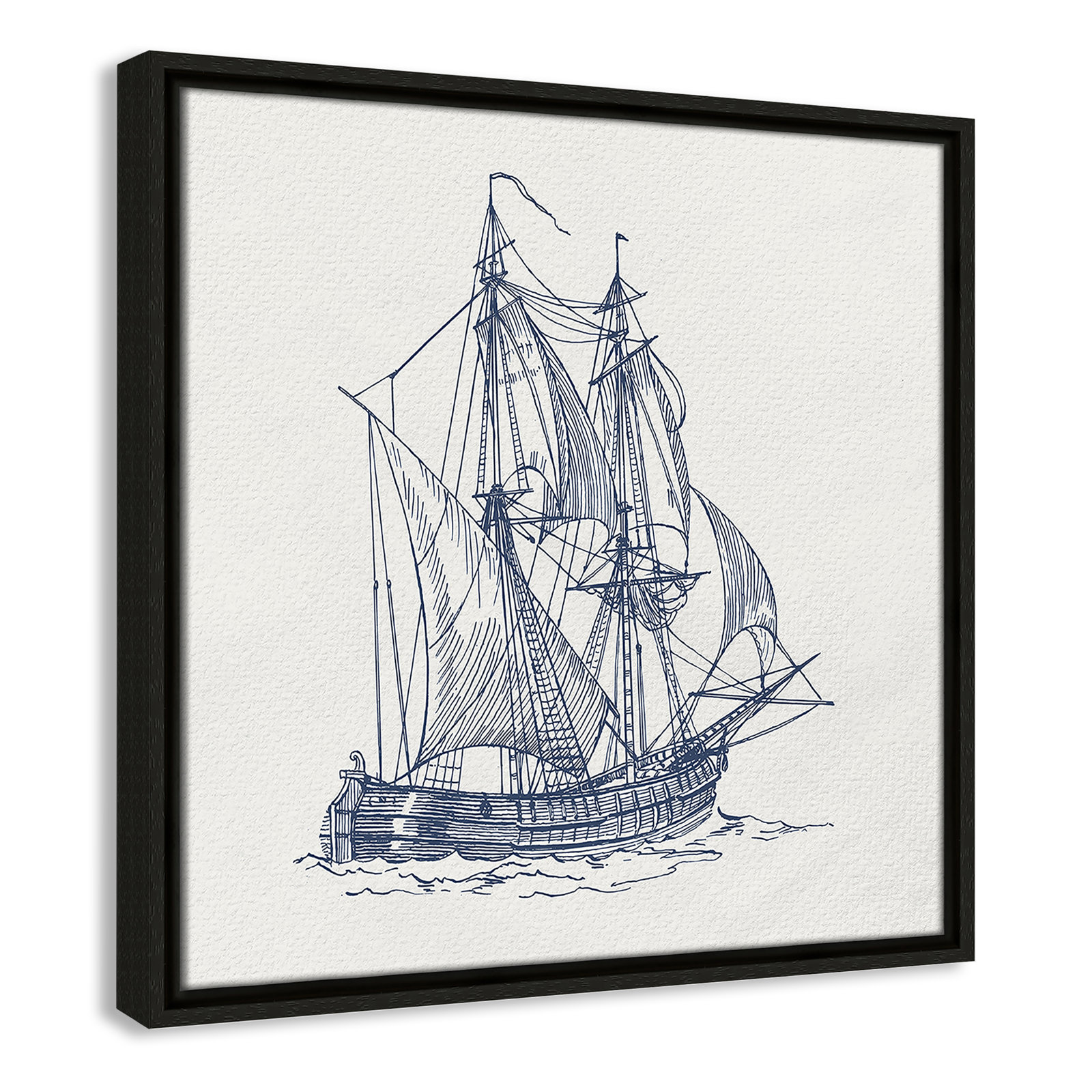 Into the Sea Collection "Into the Sea I" Print, 17.5" H x 17.5" W, Espresso