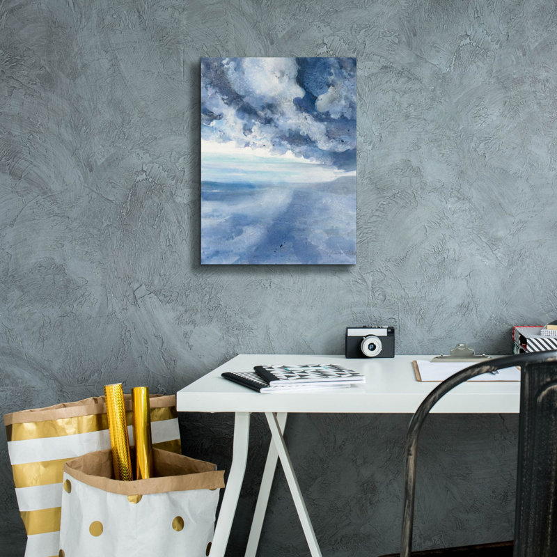 «The Sea» par Albena Hristova, art mural sur toile, H 16 po x l 12 po x P 0,75 po