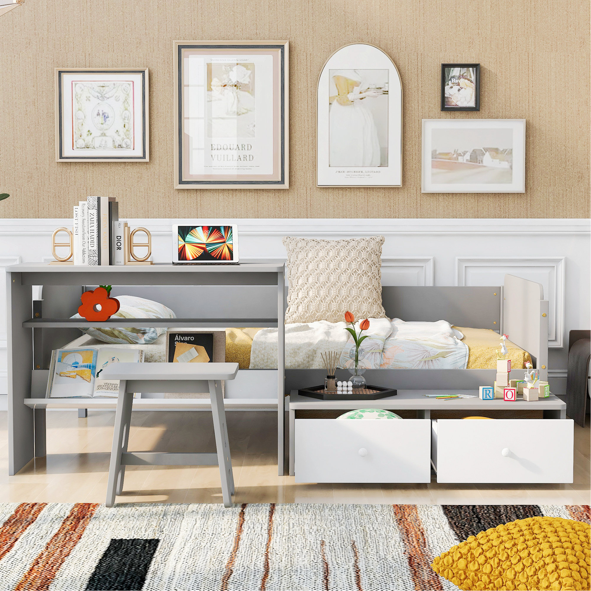 Latitude Run® Adason Bookcase Bed | Wayfair