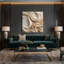 Abstrait art fluide sur toile brune 62-1052674385