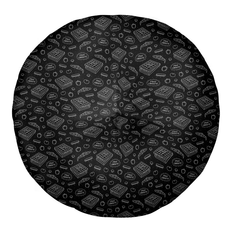 Coussin de sol Katelyn Elizabeth, 26 po x 26 po, Noir / blanc