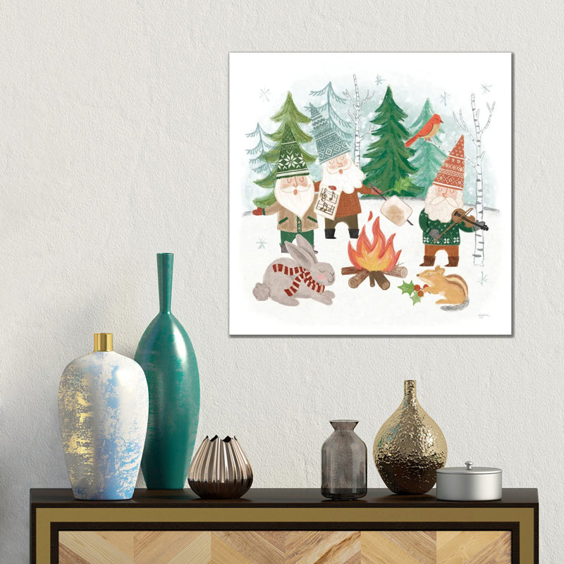 Woodland Gnomes II by Mary Urban - Gallery-Wrapped Canvas Giclée on Canvas, 45.72 cm H x 45.72 cm W, Wrapped Canvas