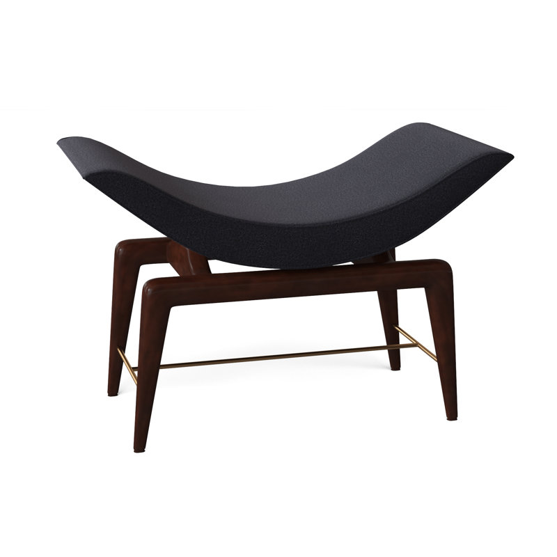 Saddle Upholstered Bench, Venice Navy