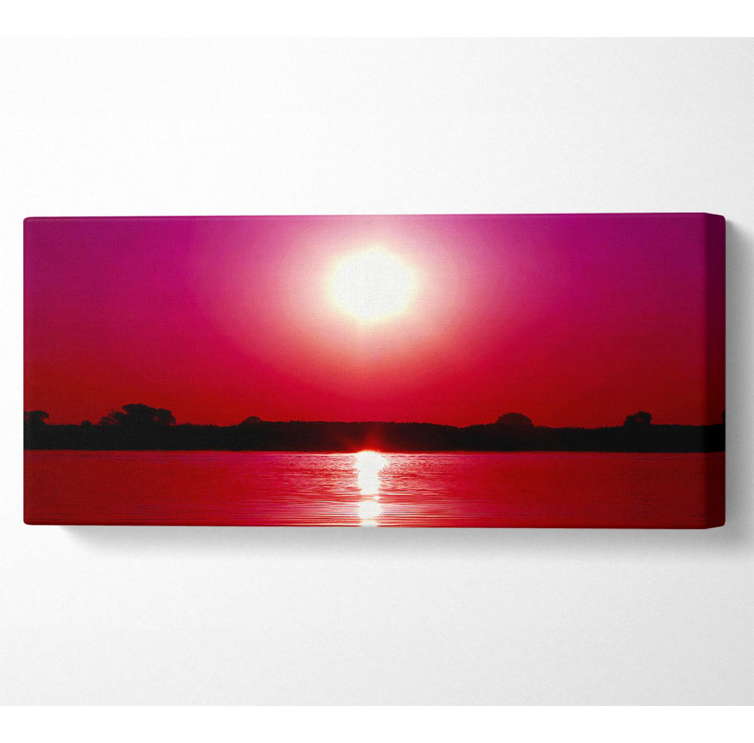 Pink Lake Sun - Kunstdrucke auf Leinwand