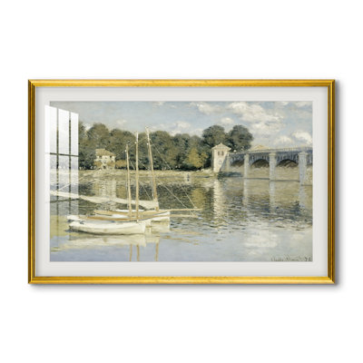 Le Pont d'Argenteuil, 1874 - Claude Monet - Reproduction encadrée sur mesure