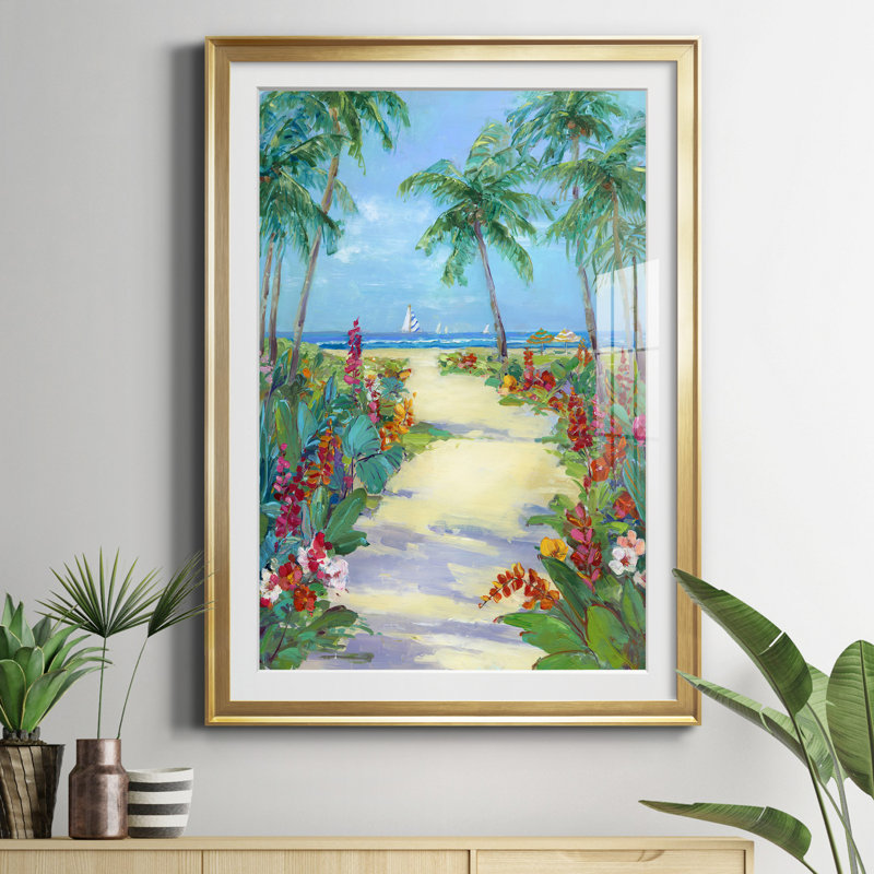 It's 5 O'loge Somewhere II - Cadre photo, reproduction d'art sur papier, Doré, H 30,5 po x l 42,5 po x P 1,5 po