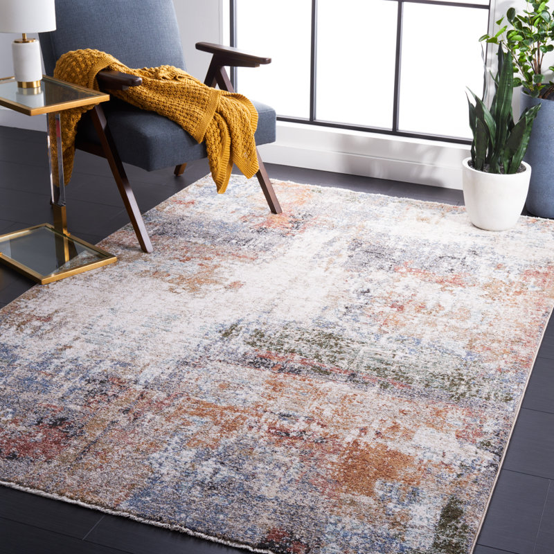 Tapis abstrait Idhika Performance, Rectangle 4 pi 5 po x 6 pi 5 po