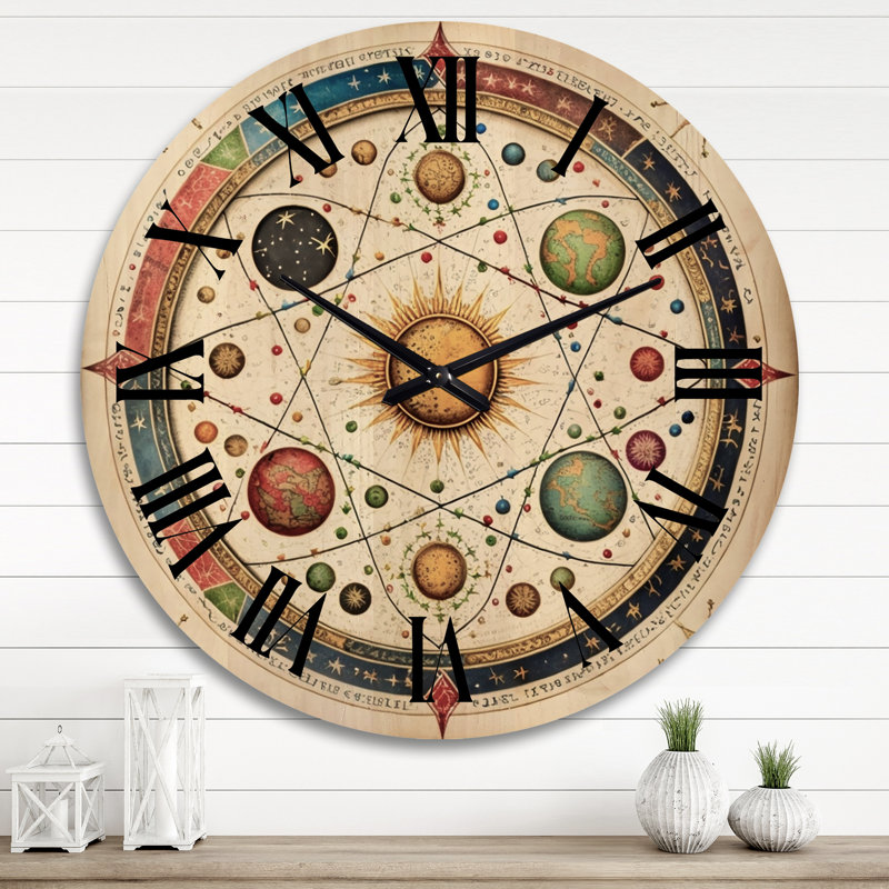 Saraye Solid Wood Wall Clock, Extra Large