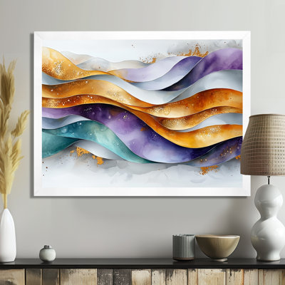 Lavande abstraite et motifs voilés d'hiver II - art abstrait de paysage mural pour salon