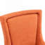 Lot de 2 chaises de salle à manger latérales Ultra, revêtement en tissu épais orange, pieds en bois massif, clous décoratifs bronze, largeur 51,4 cm, profondeur 56,3 cm, hauteur 91 cm