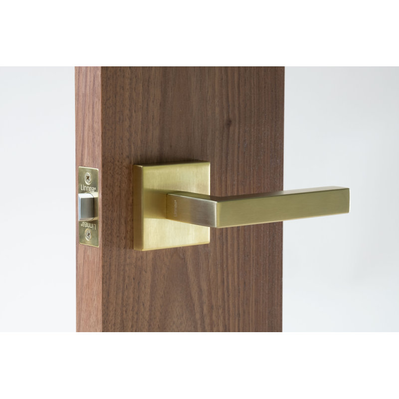 Ensemble d'intimité Alpine avec levier carré Alpine Rose, 2,375 po, Laiton satiné; laiton