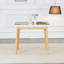 Plateau de table en pierre frittée blanche avec pieds en bois d'hévéa, bureau d'ordinateur pliable, bureau pliable, convient aux restaurants, salons, terrasses, cuisines.-1568975247