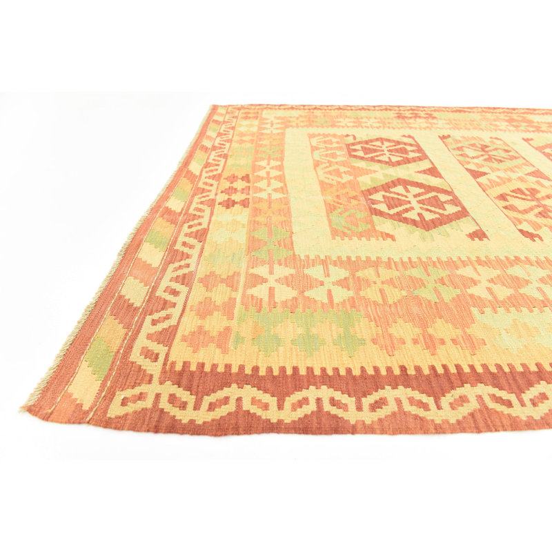 Elland One-of-a-Kind 4'10" X 6'8" New Age Wool Area Rug in Red