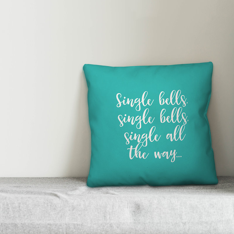  Coussin décoratif simple All the Way, Bleu sarcelle, Housse de coussin