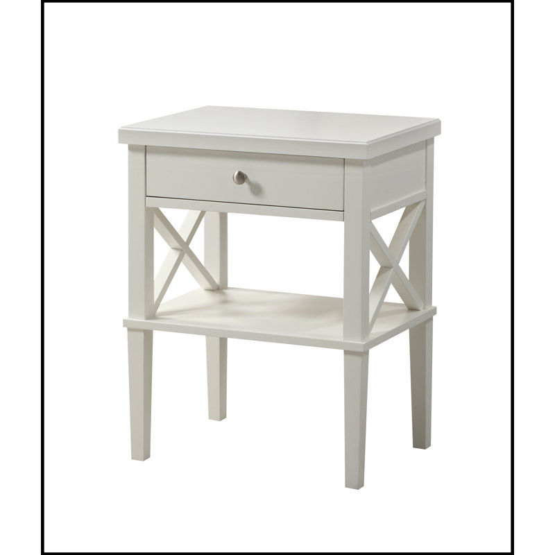 Table de chevet Madison Midnight, Blanc