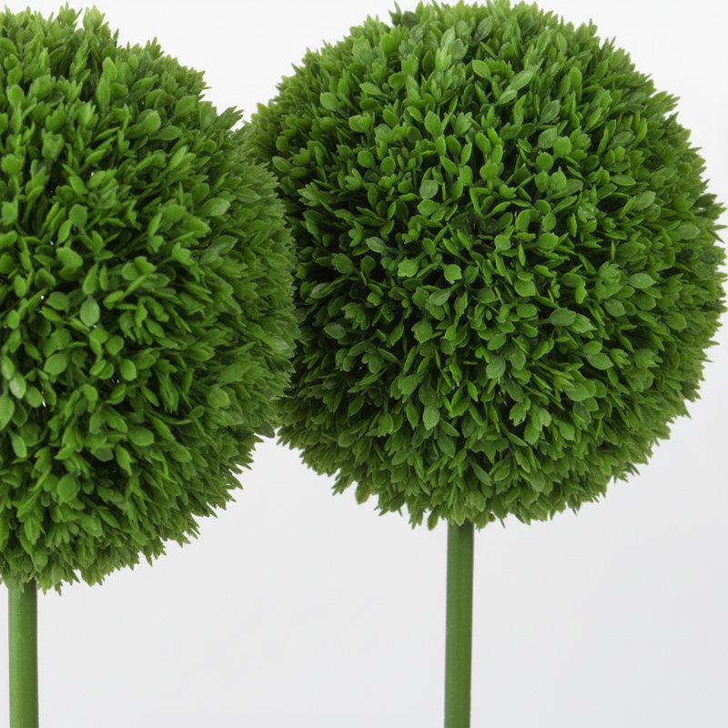 9,5 po plante artificielle buis en pot, ensemble de 3 topiaires en buis artificiel pour la décoration de table d'intérieur