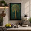 Golden Tree in Emerald Art Deco - Wrapped Canvas-2009978785-2009978787