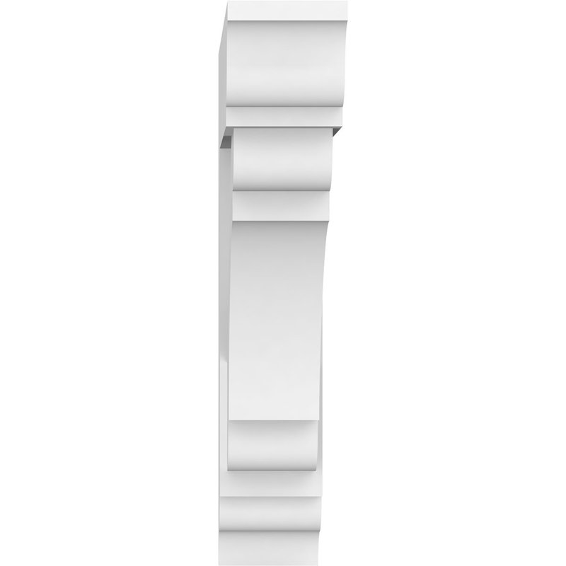 Support en PVC de qualité architecturale standard avec extrémités traditionnelles de l 3 po x P 18 po x H 18 po