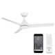 54" Mocha 3 - Blade Outdoor/Indoor Smart Propeller Ceiling Fan with Remote Control Included