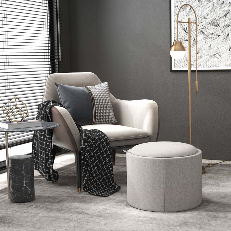 Coffee Table With Flip Top Tray, Gray