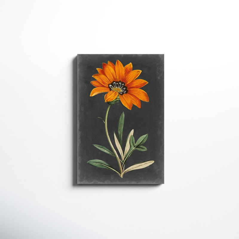«Dramatic Floral I», peinture sur toile, H 30 po x l 20 po