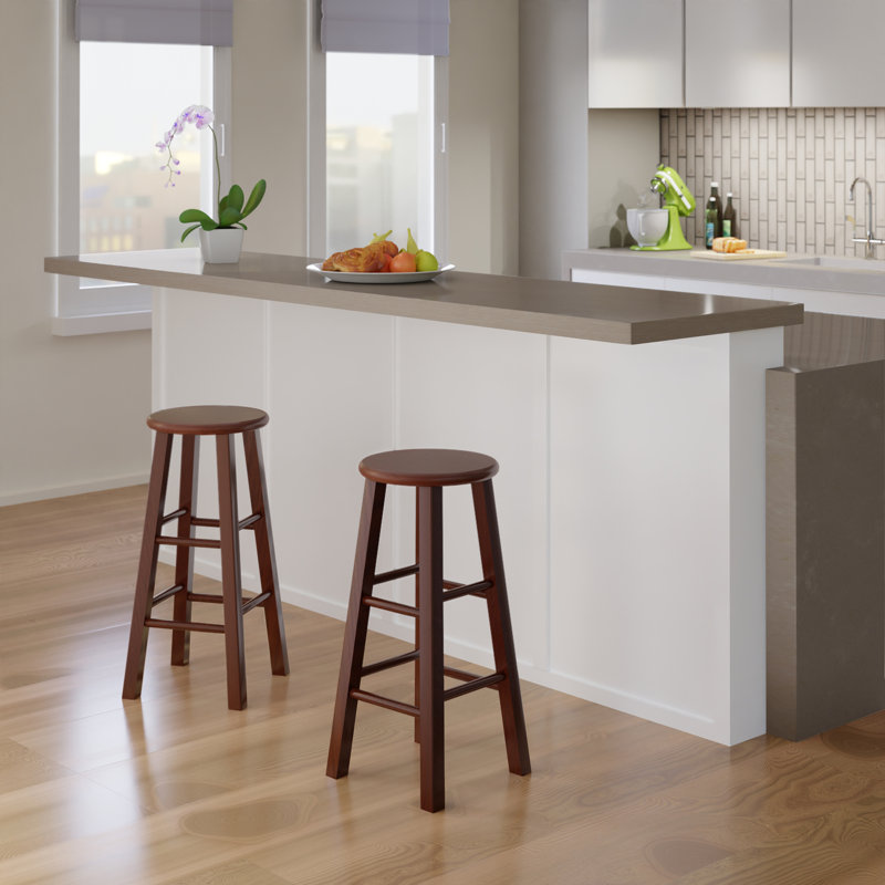 Apthorp Solid Wood Counter Stool with Solid Wood Frame, Bar Stool (29.1" Seat Height)