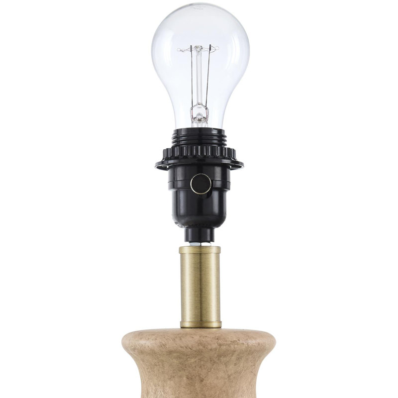 Cerria Table Lamp, Distressed Brown, Beige