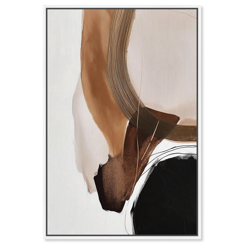 «Earth Curve II Boho Decor», reproduction d'art sur toile par Art Remedy, H 45 po x l 30 po, Structure noire