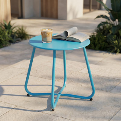 Ebern Round Outdoor Side Table